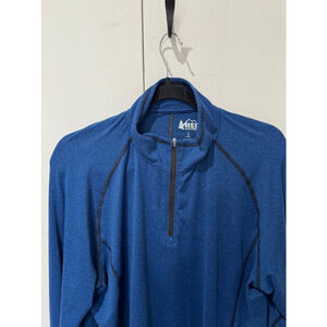 Men's REI Pullover 1/4 zip Size L Blue
